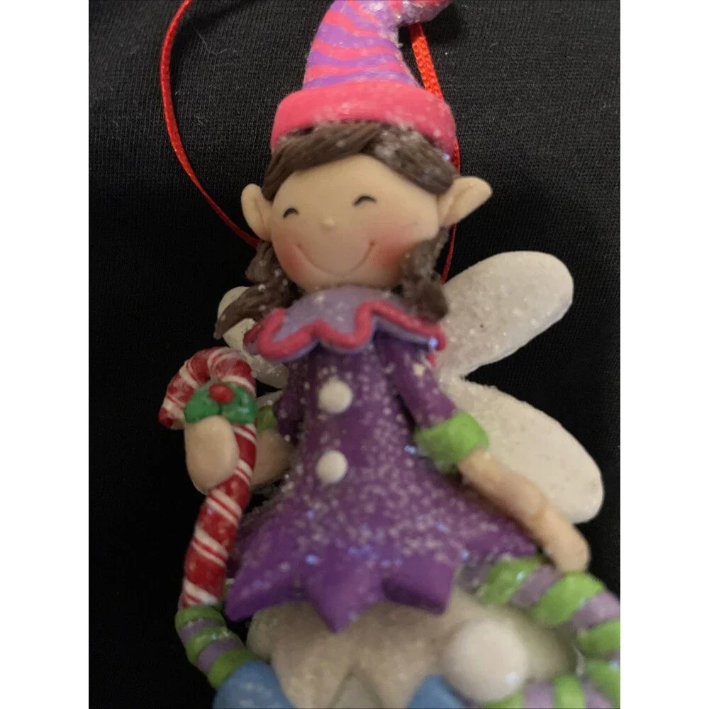Adorable Girl elf On bell  Christmas Ornament